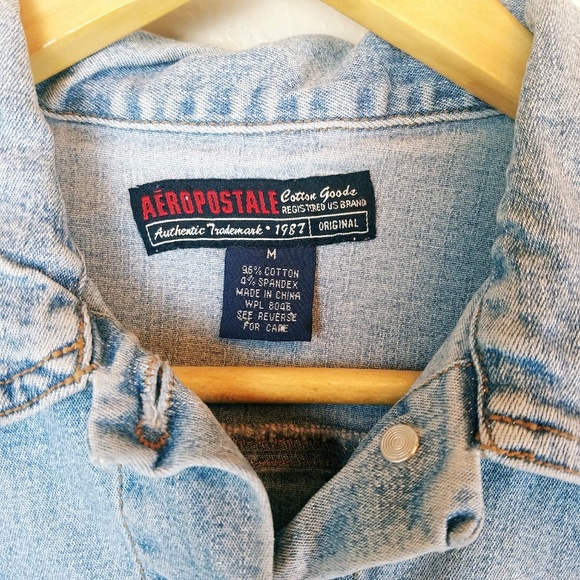 Aeropostale Jean Jacket w/ Shimmer - Picture 3 of 7